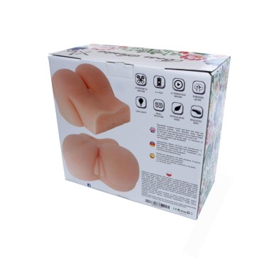 Masturbator realistyczny 2 otwory wibracje 3kg xl